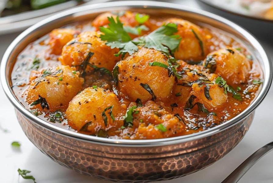 Assamese Boror Tenga (Red lentil fritters in Sour Curry )